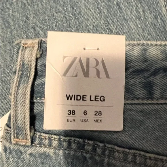 Zara BNWT wide leg jeans, Sz 38 - Picture 5 of 8